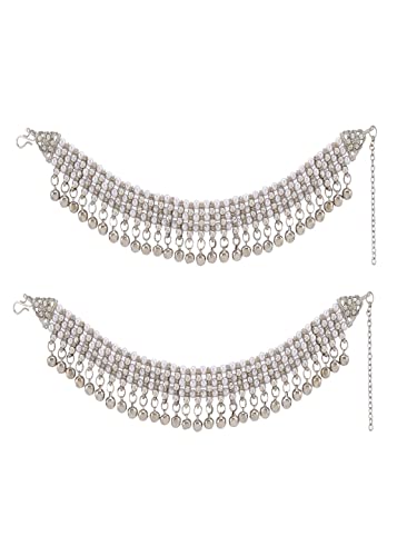 Image of Efulgenz Indian Anklets Bridal Payal Ghungroo Jhanjara Bells Ankle Bracelet
