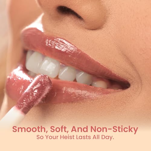 Image of Swiss Beauty Moist Heist Tinted Lip Gloss | Colour + Shine | Moisturises | With Vitamin E | Non-Sticky | Long-Lasting | Shade- 5. Raspberry Alert, 4.8g