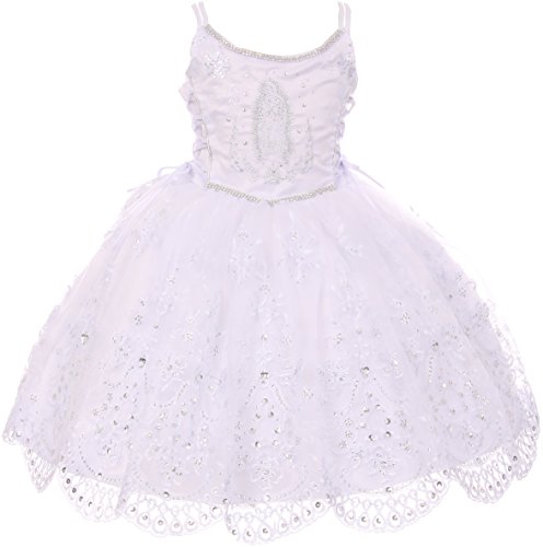 BNY Corner Spaghetti Strap Virgin Mary Embroidered Cape Set Baptism Girl Dress3