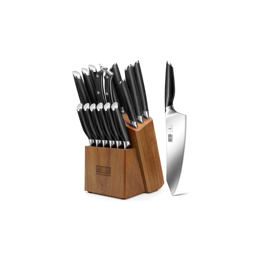 16-Piece-Kitchen-Knife-Set-Powder-Steel-High-Carbon-Steel-Knife-Block-Set-Ultra-Sharp-Chef-Knife-Set-with-Sharpener 16 Piece Powder Steel High Carbon Steel Knife Block Set