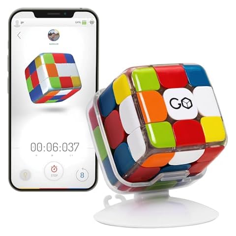 GoCube Edge Full Pack - Smart Cube 3D Puzzle Game - Speed Cube 3x3 Magnetic Technology - Interactive Brain Teaser Puzzles for Adults & Kids with Free App Cover