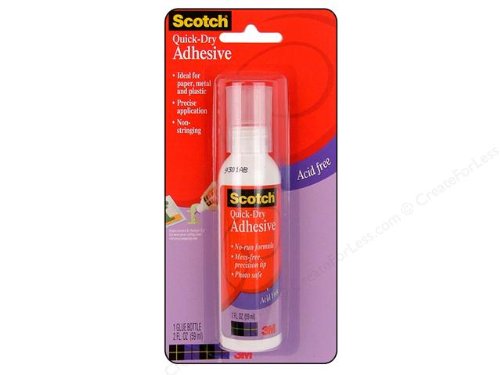 Scotch Adhesive Quick Dry Acid-Free 2oz, 2 oz (Pack of 4)