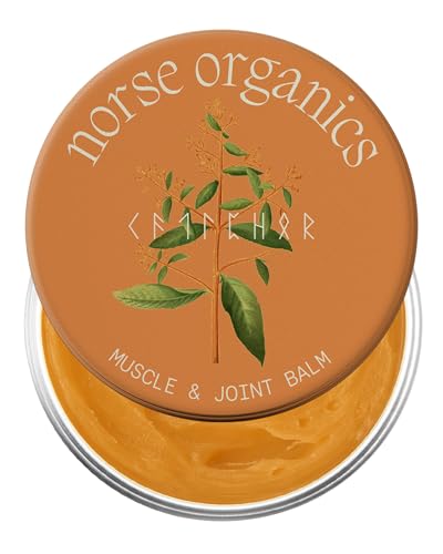 Norse Organics | Botanical Body Balm with Arctic Herbs & Beeswax | Warming Massage Care for Active Lifestyles | Comfrey Arnica Sea Buckthorn Peppermint | 1 oz