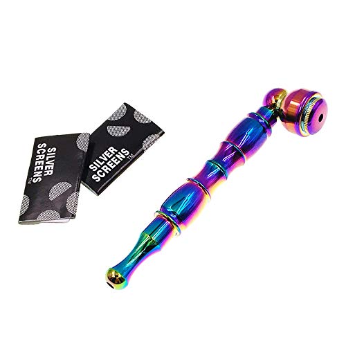 Glossy Bamboo Shape Design Detachable Metal Tool with Accessories (Rainbow)
