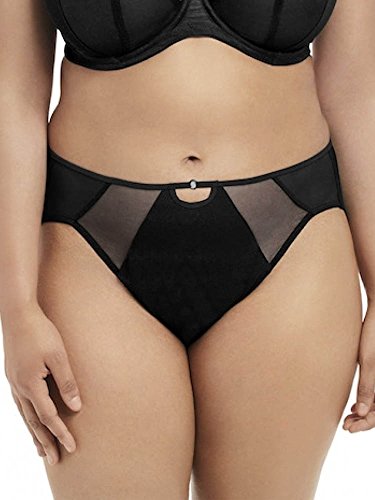 Slip Sachi Black Elomi 3XL : lingerie fine et culotte noire opaque confortable