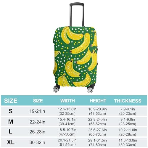 Banana Luggage Cover Suitcase Protector Travel Baggage Covers for Men Women L2