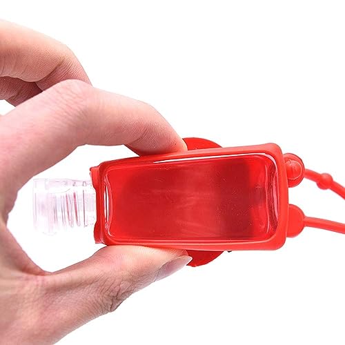 Strawberry Empty Travel Bottle Hand Sanitizer, Refillable Bottle Cosmetic Container for Hand Soap Holder Cosmetic Containers, Silicone Case Keychain Carrier, Refillable Portable Travel Containers2