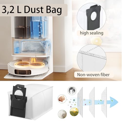 Kit d'accessoires Dreame X50 Master avec serpillères et sacs pour sols impeccables - 6