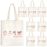 Shinylin 8 Pcs Fresh off the Market Tote Bags Bulk Farmers Bridal Shower...