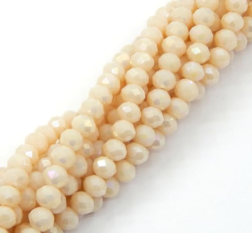 Perlin Pack of 160 Czech Bohemian Crystal Beads, 3 mm x 2 mm, Czech Beads, CZ Glass Faceted Rondelle Beads, Glass Beads - Image 2