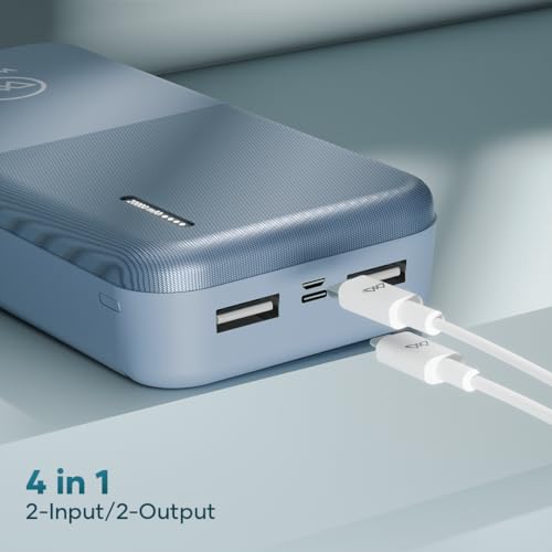 Image of Wings Power Bolt 20000mAh, 12W Powerbank Fast Charging, Dual Output Powerbank with LED Indicator Display, Li-Polymer, Multi- Protection Powerbank for iPhone, Android & Other Devices, Made in India