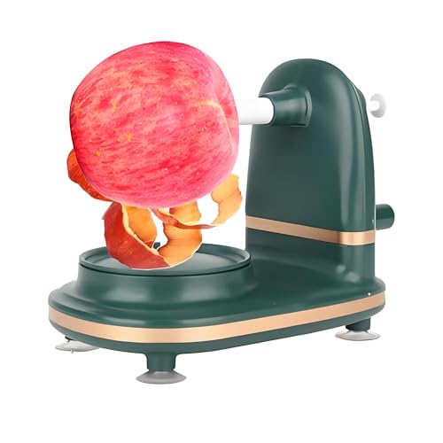 Cocoarm Éplucheur de Pommes à Manivelle, Facile à Utiliser, éplucheur de Pommes à Manivelle en Acier Inoxydable pour Machine à éplucher Les Fruits de la Cuisine avec Matériau PP (Green)