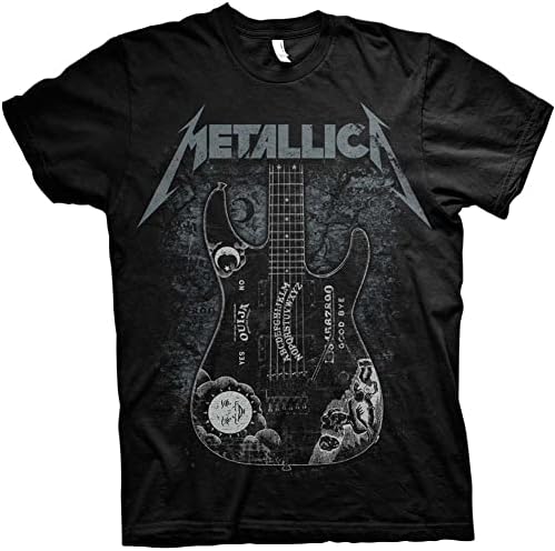Metallica Unisex Adult's Hammett Ouija Guitar T Shirt - Small, Black