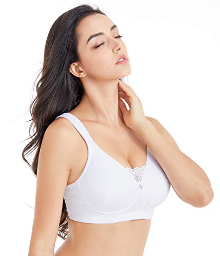 Mastectomy Bra Pocket Bra For Silicone Breastforms 9818 (38B, White) #TOP3
