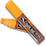 Chalk Ink Bold Wet Wipe Marker, 15 mm, Candy Corn Orange