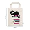 moses. Ed, The Cat Büchertasche – Stofftasche für Bücher, Geschenkverpackung aus 100% Baumwolle, wiederverwendbar, umweltfreundliche Buchhülle mit coolem Ed, The Cat Design #2
