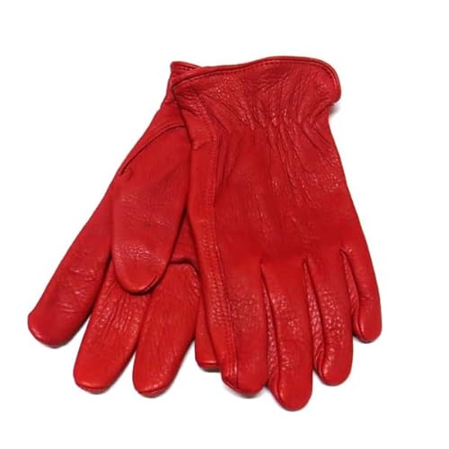 �yNAPA GLOVE�z�I�[���V�[�Y���p DEER SKIN PLAIN GLOVE/���v �v���[�� �O���[�u 4�J���[ �i���C�_�[�Y�����[�N�O���[�u�j815 815BRN 800SP 800RED (���b�h, XL)