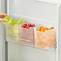 Poeland Refrigerator Organizer Box, Fridge Side Door Storage Containers Plastic Translucent Pack of 3