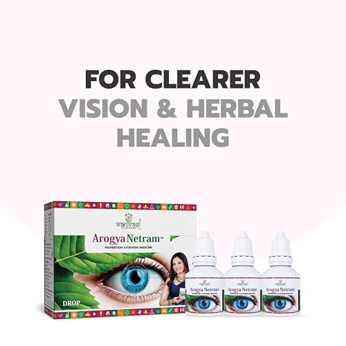 Image of Arogya Netram Ayurvedic Eye Drops 10ml Each | Herbal Eye Care for Dry & Tired Eyes | With Turmeric, Mulethi, Punarnava & Rose - (Pack of 3)