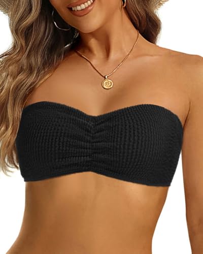 Daci Women Strapless Bikini Swimsuit Tops - Bandeau Tube Bathing Suit Top