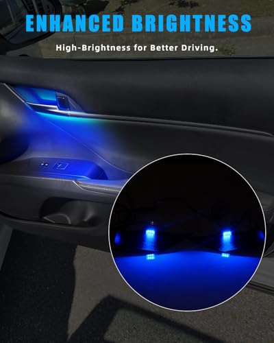 Luz LED azul para interior manija puerta Camry 2018-2024 miniatura 3