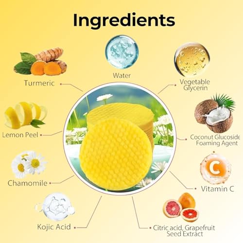 Image of Kojic Acid & Turmeric Cleansing Pads for Face - Brightening & Exfoliating Facial for Glowing Skin, Helps Improve Texture, Remove Dullness & Refresh Skin - Suitable for All Skin Types - 60 Pads