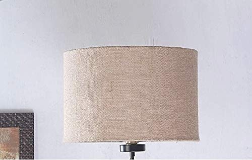 DARKROOM Light Jute Burlap Lampshade, Brown (12" x 12" x 8") for Table and Floor Lamps-picture-10
