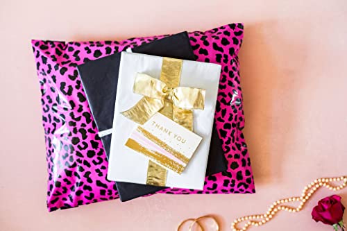 Image of Inspired Mailers - Poly Mailers 10x13 - Hot Pink Cheetah - Choose Between 6x9, 10x13 and 14.5x19 Sizes - 3.15mil Unpadded Shipping Bags (10x13, 100 Pack)