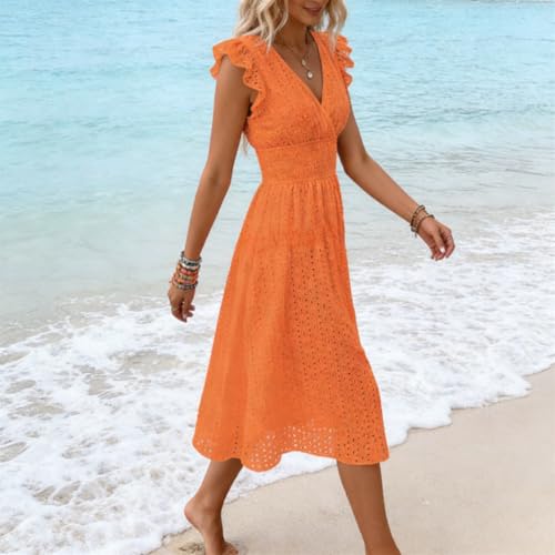 Robe d'été bohème chic à œillets pour vos mariages et soirées ensoleillées