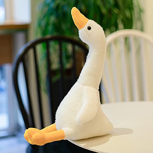 Peluche canard géant blanc 100 cm grand jouet oie doudou xl cadeau anniversaire enfant