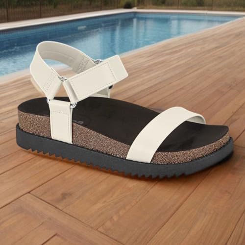 Sandalia Moleca 5500.103 Papete Salto Plataforma Tratorada Feminino