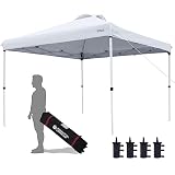 Essential Lounger 10x10 Pop Up Canopy Po Pup Tent, 10 by 10 Feet Sun Shade Easy Up Canopy Tent with