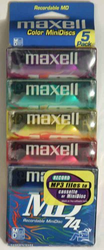 Maxell MD-74 Mini Discs - 5 Pack