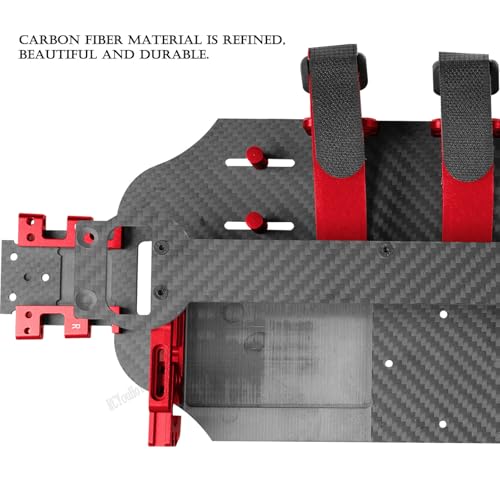 Image of RC Upgrades Part Chassis Protect Armor Skid Plate Guard for 1 /10 F0rd F15O Rapt0r R(101076-4),Carbon Fibre hassis Protect Armor Hops Up,Red