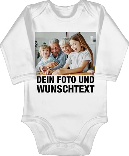 Baby Body langarm Mädchen Junge - Mit Foto I Eigenem Bild I Text I Name I...
