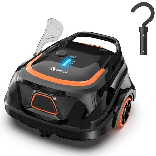 (2026 New) A1 Cordless Robotic Pool Vacuum for Above Ground Pools, Powerful Suction, Dual Filters, Self-Parking, 120-Min Runtime & 2.5h Fast Charging, Ideal for Above Ground Pool up to 1076 sq.ft