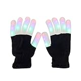 * Perfektes Geschenk: Die LED-Finger blinkende Handschuhe sind sehr hell und lebendig, perfekt als Geschenk für Weihnachten, Neujahr und andere Feste.