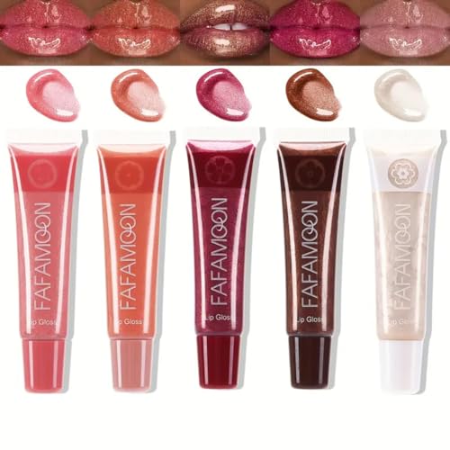 5 Farben Hydra Lipgloss, Pflegender Lipgloss Mit 3D-Effekt, Perfektionierende Lippencreme