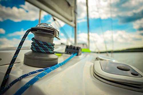 Abio Polypropylen Seil 10mm 10m blau Polypropylenseil Outdoor Tauwerk PP Flechtleine Textilseil Leine Nylonschnur Schnur Festmacher Rope Kunststoffseil Polyseil geflochten Rope 10mm 10m