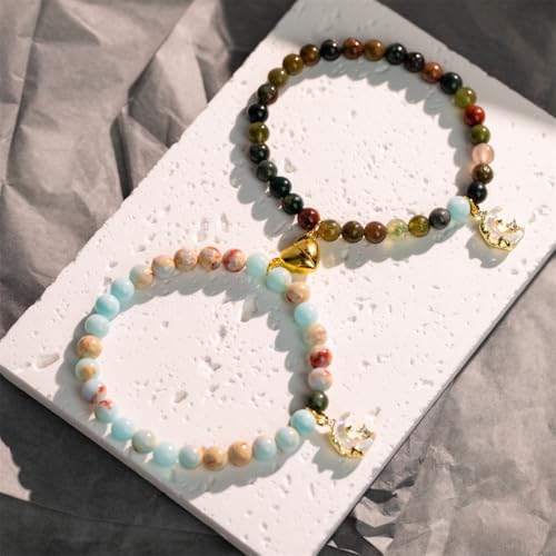 Image of YGLINE Tree of Life Yoga Healing Stone Bracelets,Multilayer Lotus Chakra Stone Reiki Bracelet Sets,Anxiety Crystal Natural Stone,for Women Stress Relief