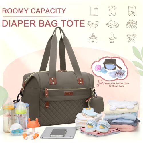 Image of Pritent Diaper Bag - Baby Diaper Bag Waterproof Large Maternity Travel Baby Bag for Mom and Dad