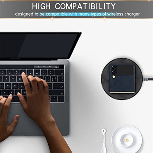 FYY Capa para Samsung Galaxy Z Flip 4, capa protetora ultrafina antiqueda com padrão de couro PU par