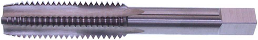 16593 HSS British Whitworth AMO Hand Tap, Uncoated Bright Finish, Bottom Chamfer, 0.800"-36 AMO Thread Type, 4.47" Length