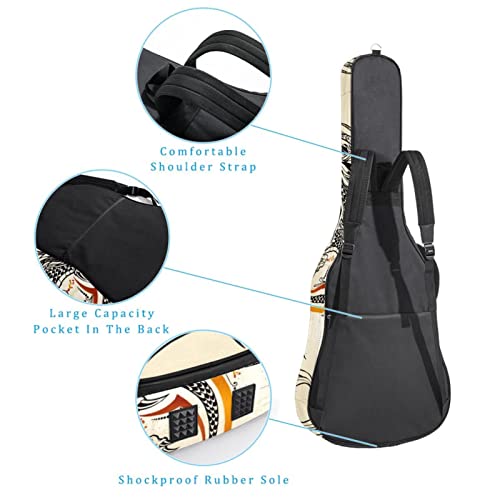 Housse de transport étanche pour guitare acoustique avec double bandoulière et poche pour bateau de pirate, gouvernail… - Les Beatles, Paul McCartney, John Lennon, RIngo Starr, George Harrison Housse de transport étanche pour guitare acoustique avec double bandoulière et poche pour bateau de pirate, gouvernail… – Image 4