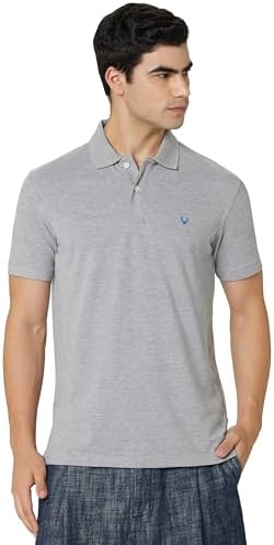 Allen Solly Men’s Polo T‑Shirt | Comfortable Rich Cotton Blend, Band Collar, Regular Fit | Stylish & Premium All Day Wear