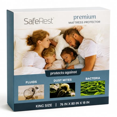 SafeRest Waterproof King Size Mattress Protector