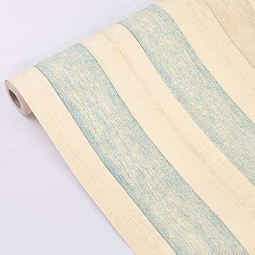 OREN EMPOWER- create your choices Glass, Polyvinyl Chloride Peel and Stick Combination of Blue & Ivory Stripes Wallpaper, 45x330cm (B07VVCPHZJ) Amazon Price History, Amazon Price Tracker