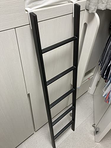 Échelle de lit superposé noir 165 cm pour dortoir et mezzanine - 8