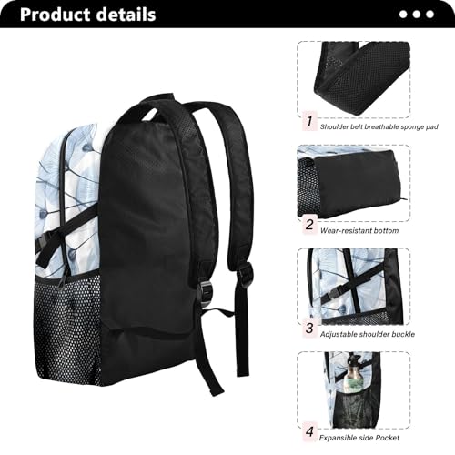 AIXIWAWA Lightweight Hiking Backpack Clear Floral Print, Foldable Waterproof Daypack for Camping Travel4