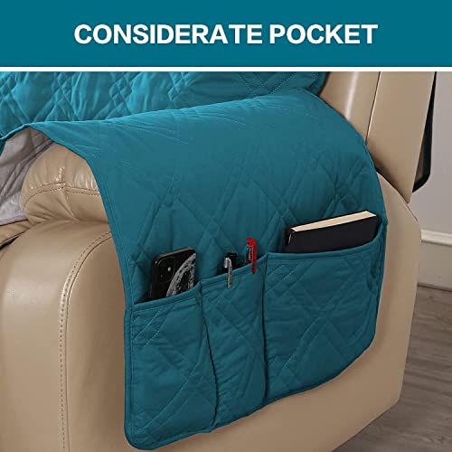 Housse de canapé inclinable imperméable 3 places Deep Teal protectrice et antidérapante - 6